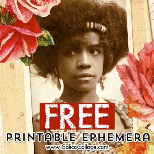 Free Flowers & Ladies Ephemera Tags