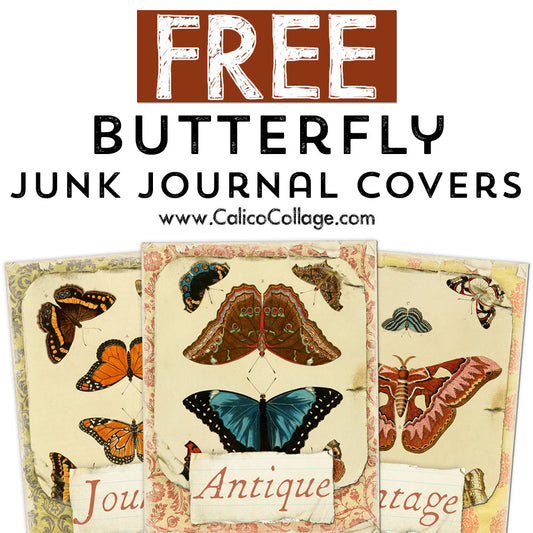 Free Butterfly Junk Journal Covers