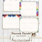 Peacock Junk Journal Printable, Rainbow Peacock Kit