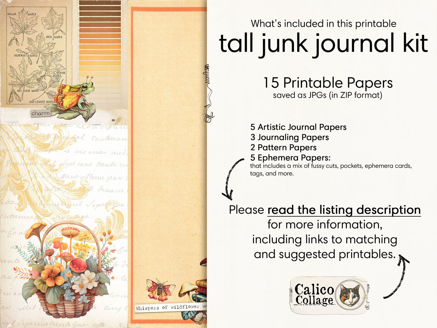 Autumn Ephemera Tall Junk Journal Kit