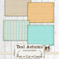 Teal Autumn Junk Journal Kit, Fall Junk Journal