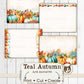 Teal Autumn Junk Journal Kit, Fall Junk Journal