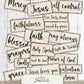 Religious Ephemera Words, Printable Bible Journaling