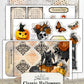 Halloween Ephemera Junk Journal Folio, Classic Halloween Ephemera