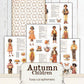 Autumn Paper Dolls Junk Journal Printable