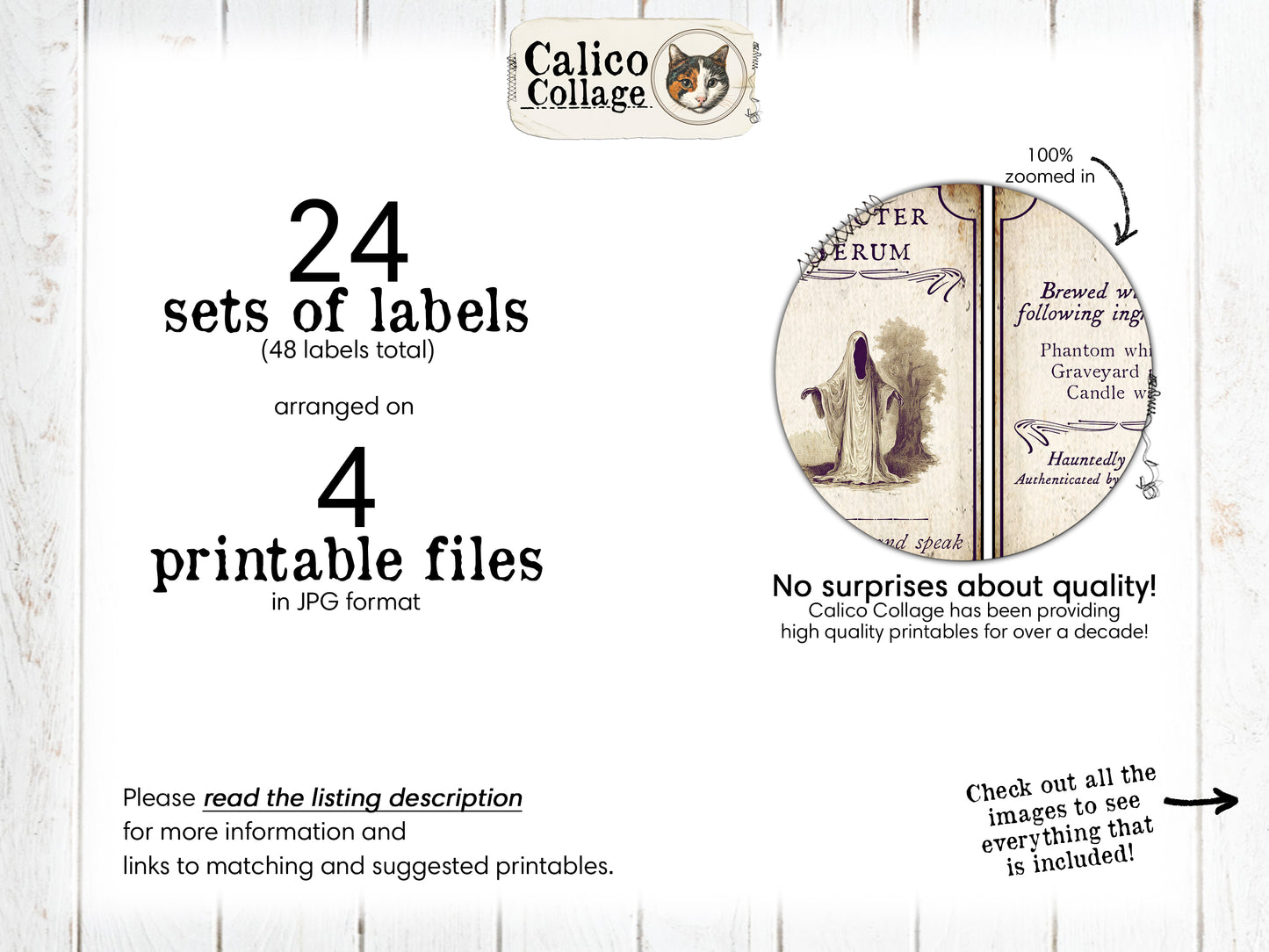 Apothecary Labels, Printable Halloween Ephemera