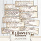 Halloween Ephemera Junk Journal Words Printable, Halloween Verses