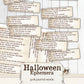 Halloween Ephemera Junk Journal Words Printable, Halloween Verses