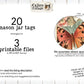 Butterfly Ephemera Mason Jar Tag Printable