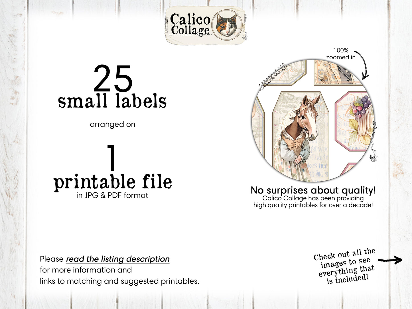 Beatrix Potter Inspired Small Labels, Peter Rabbit and Friends Junk Journal Printable Ephemera