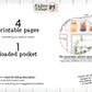 Beatrix Potter Inspired Loaded Pocket, Peter Rabbit Junk Journal Kit