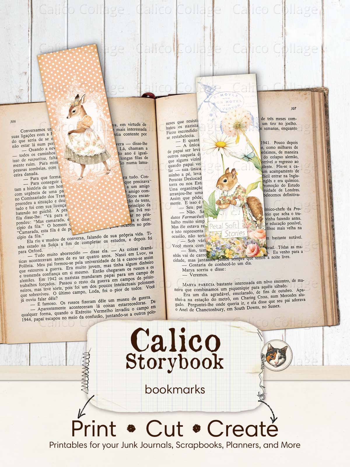 Calico Storybook Junk Journal Bundle, Beatrix Potter Inspired Junk Journal Printables