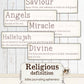 Bible Journaling Ephemera Words, Religious Definitions