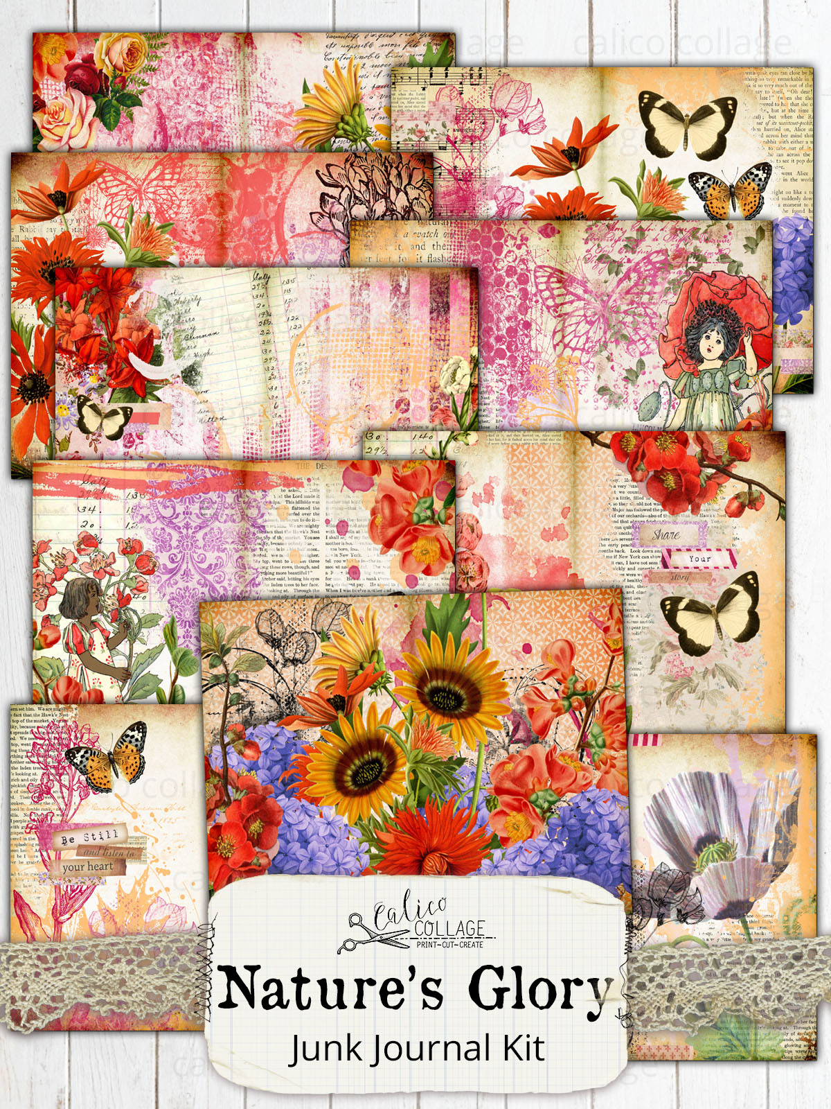 Nature's Glory Printable Junk Journal Kit