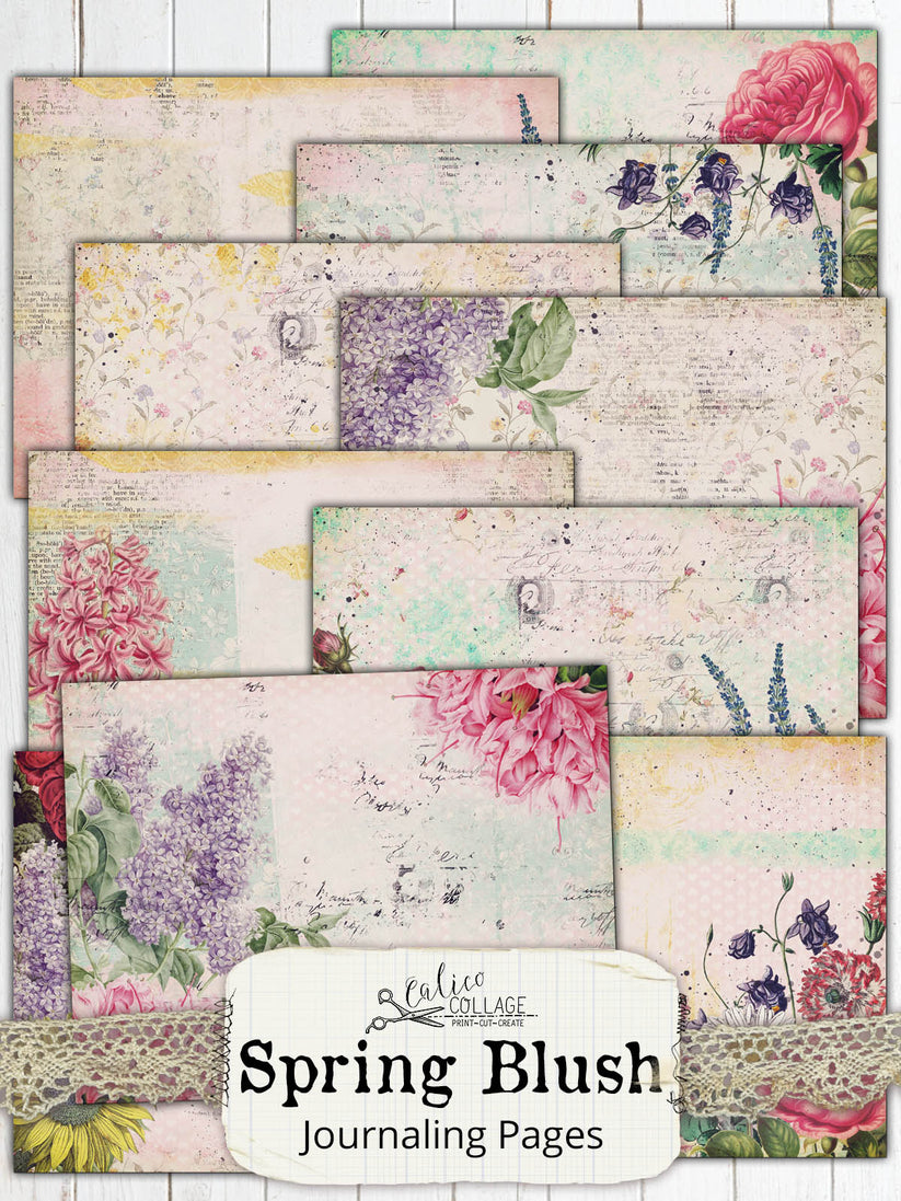 Spring Blush Junk Journal Papers – CalicoCollage