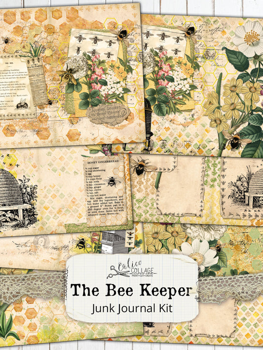 The Bee Keeper Printable Junk Journal Kit
