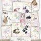 Easter Junk Journal Kit, Floral Rabbits