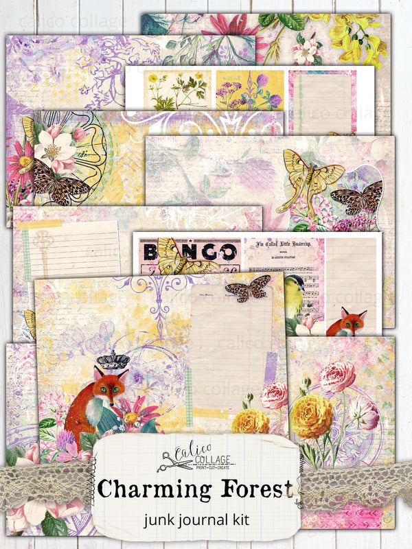 Charming Forest Pritnable Journal Kit – CalicoCollage