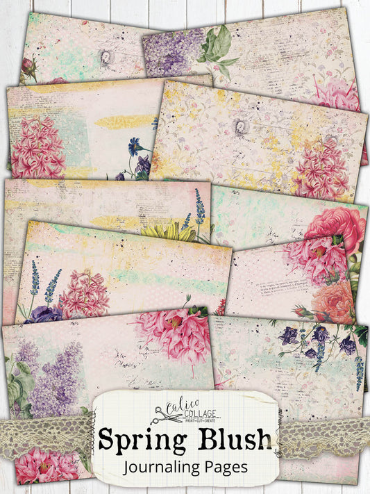 Spring Blush Junk Journal Papers