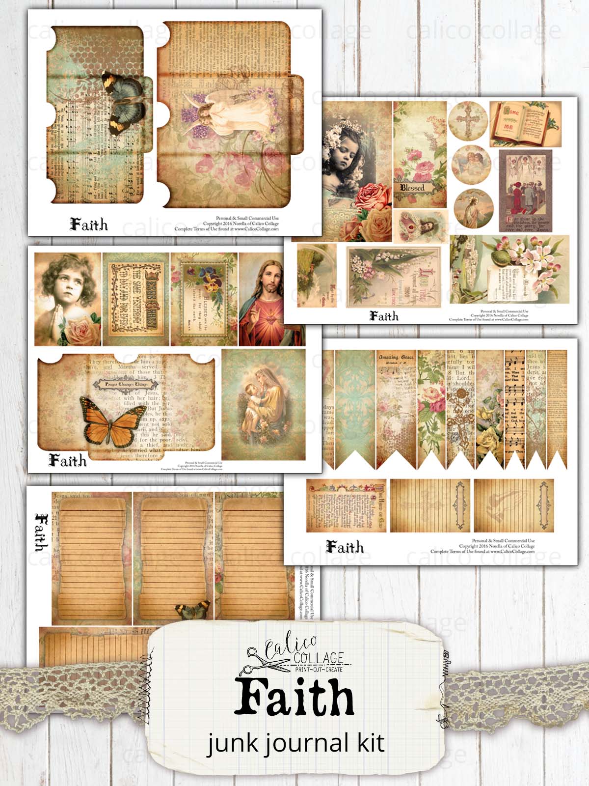 Faith Printable Junk Journal Kit