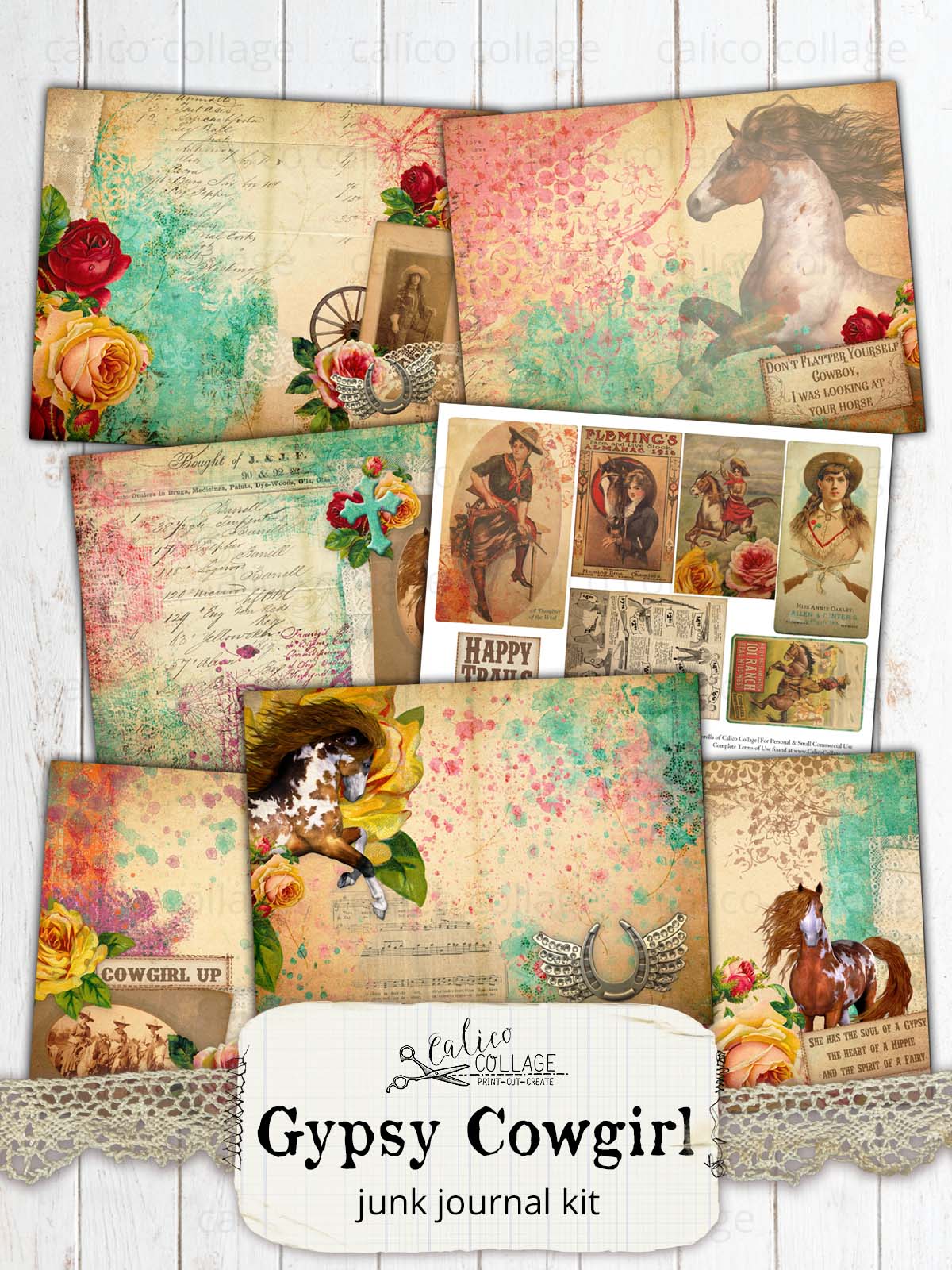 Gypsy Cowgirl Printable Journal Kit