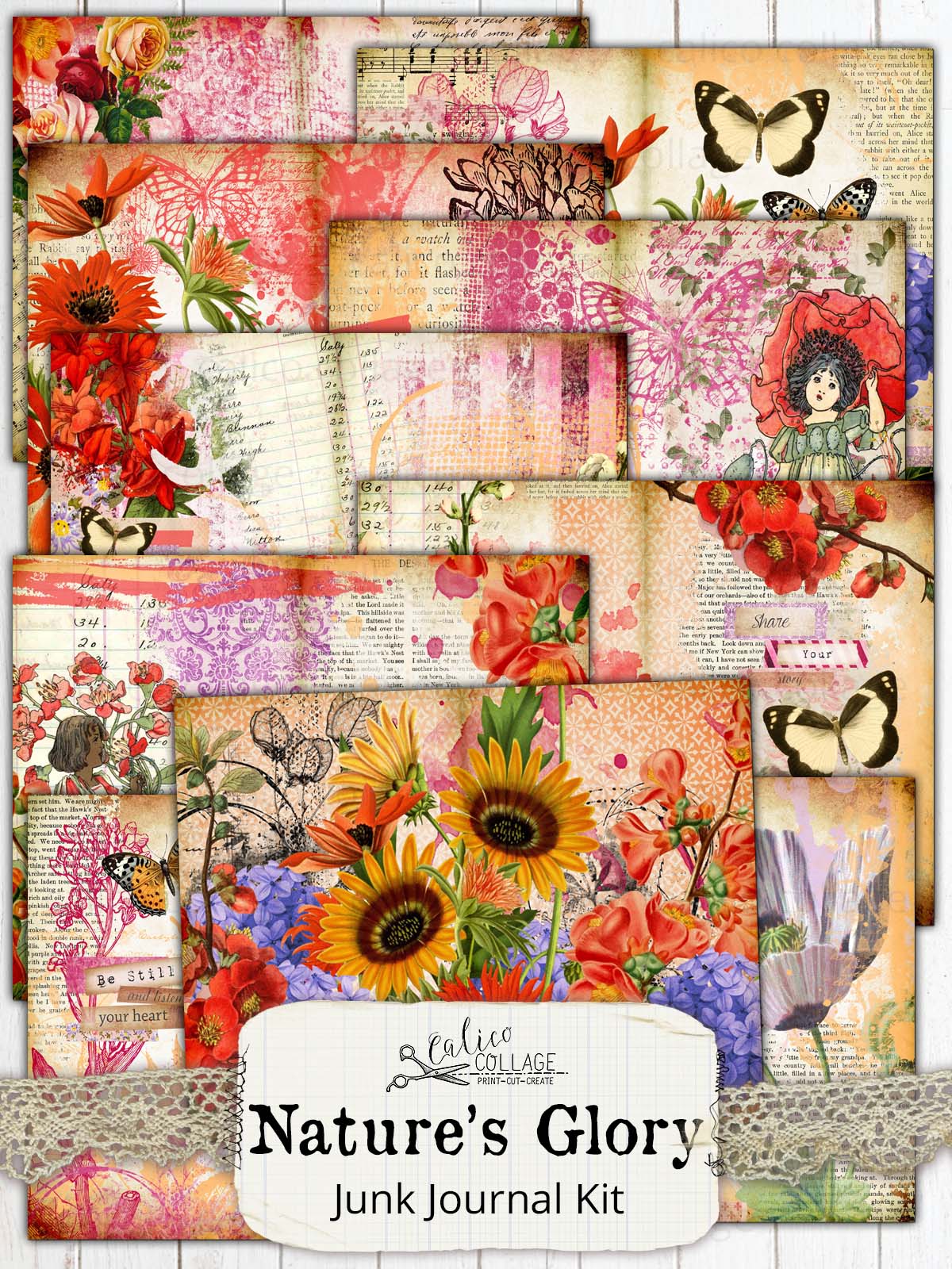 Nature's Glory Printable Junk Journal Kit