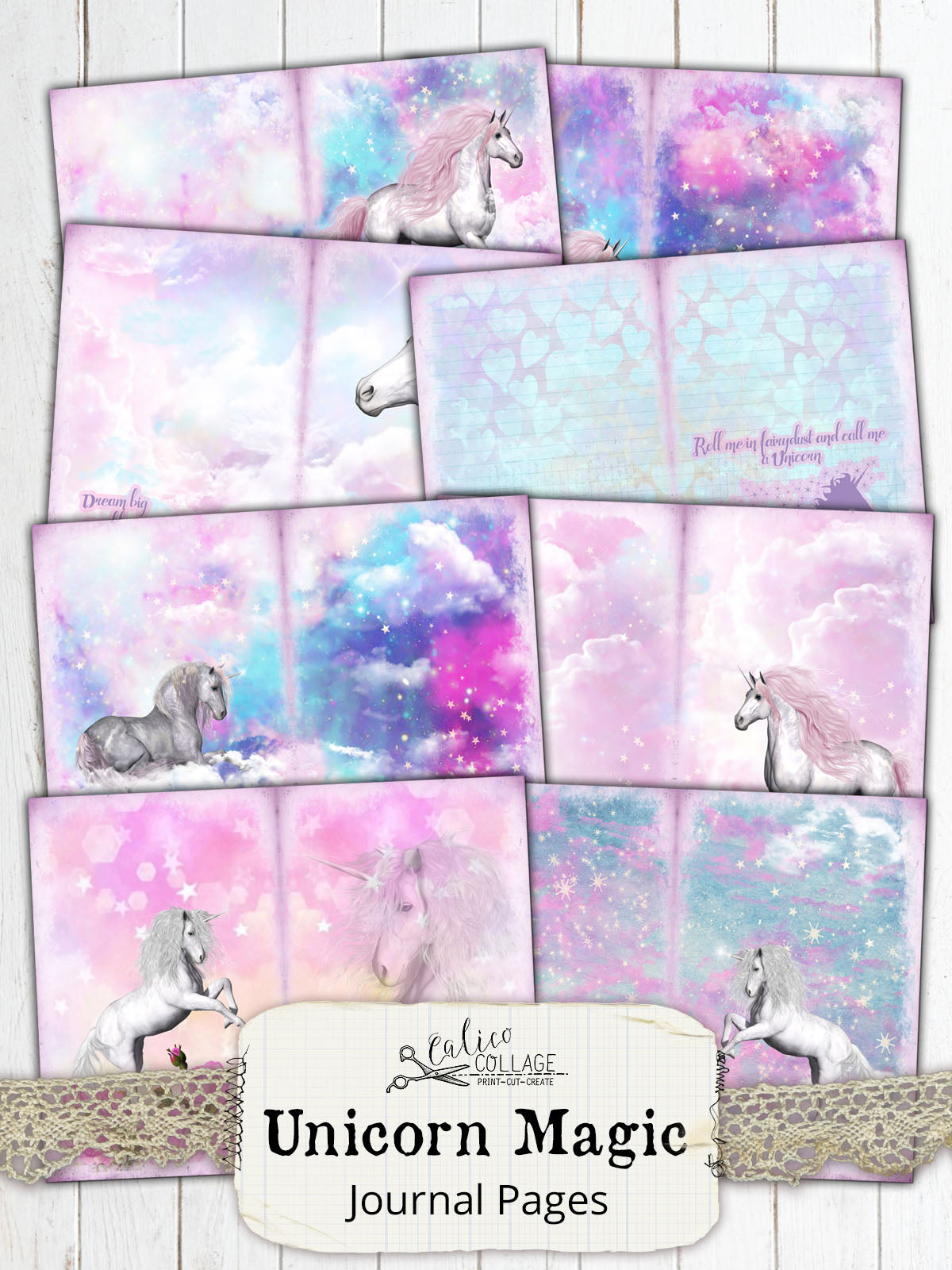 Unicorn Magic Printable Journal Kit