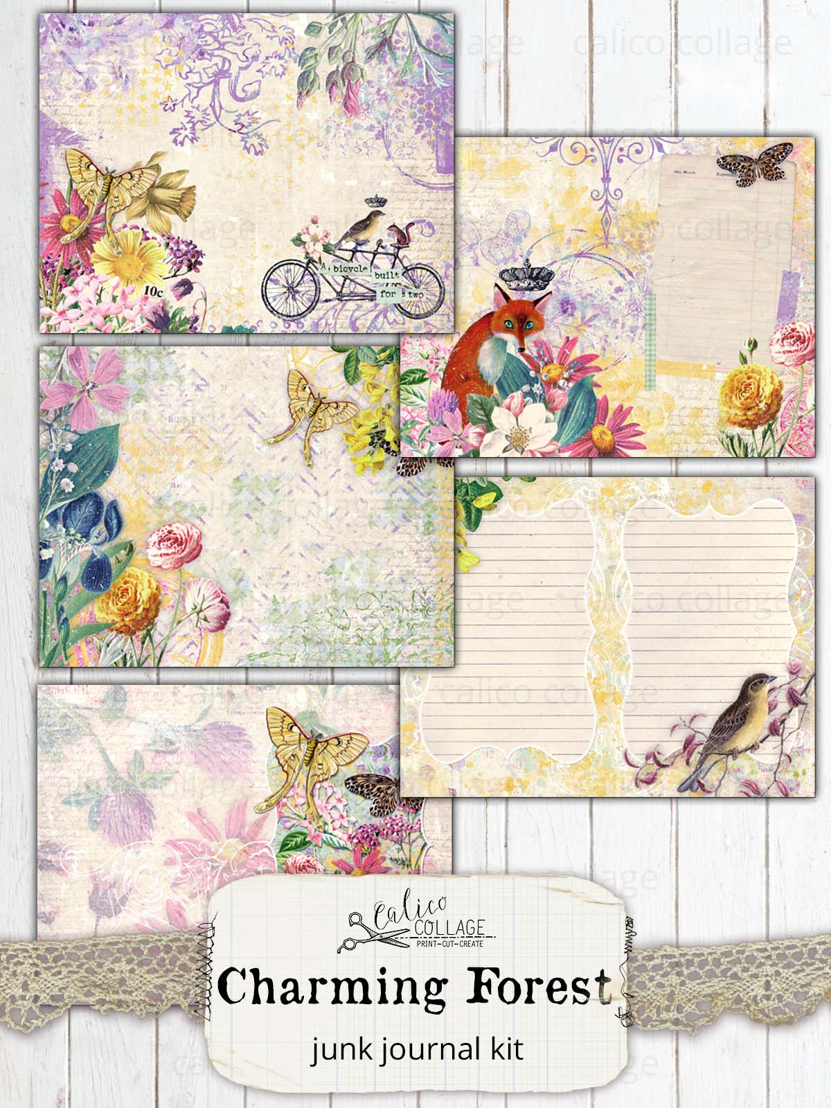 Charming Forest Pritnable Journal Kit