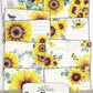 Sunflower Junk Journal Papers