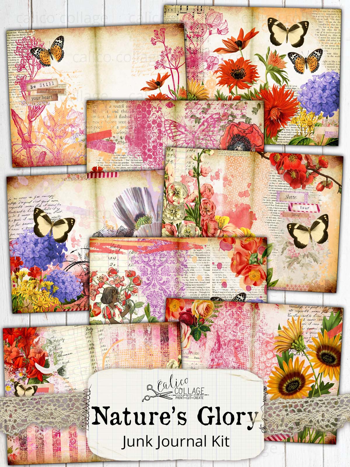 Nature's Glory Printable Junk Journal Kit