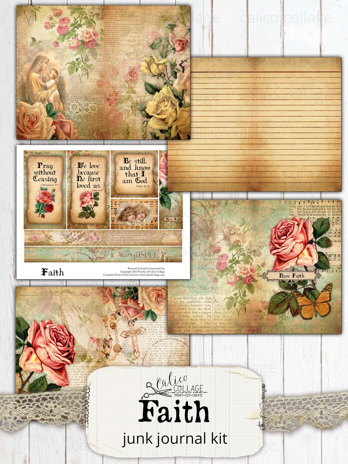 Faith Printable Junk Journal Kit