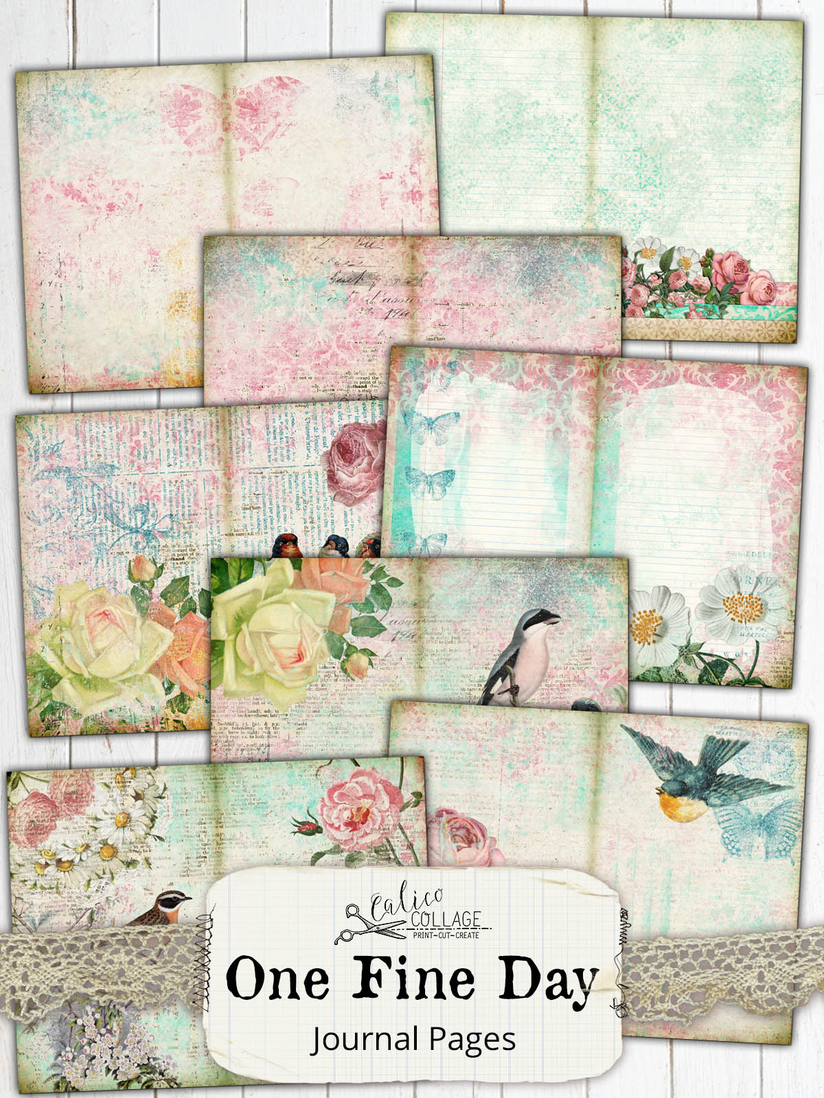 One Fine Day Printable Junk Journal Kit