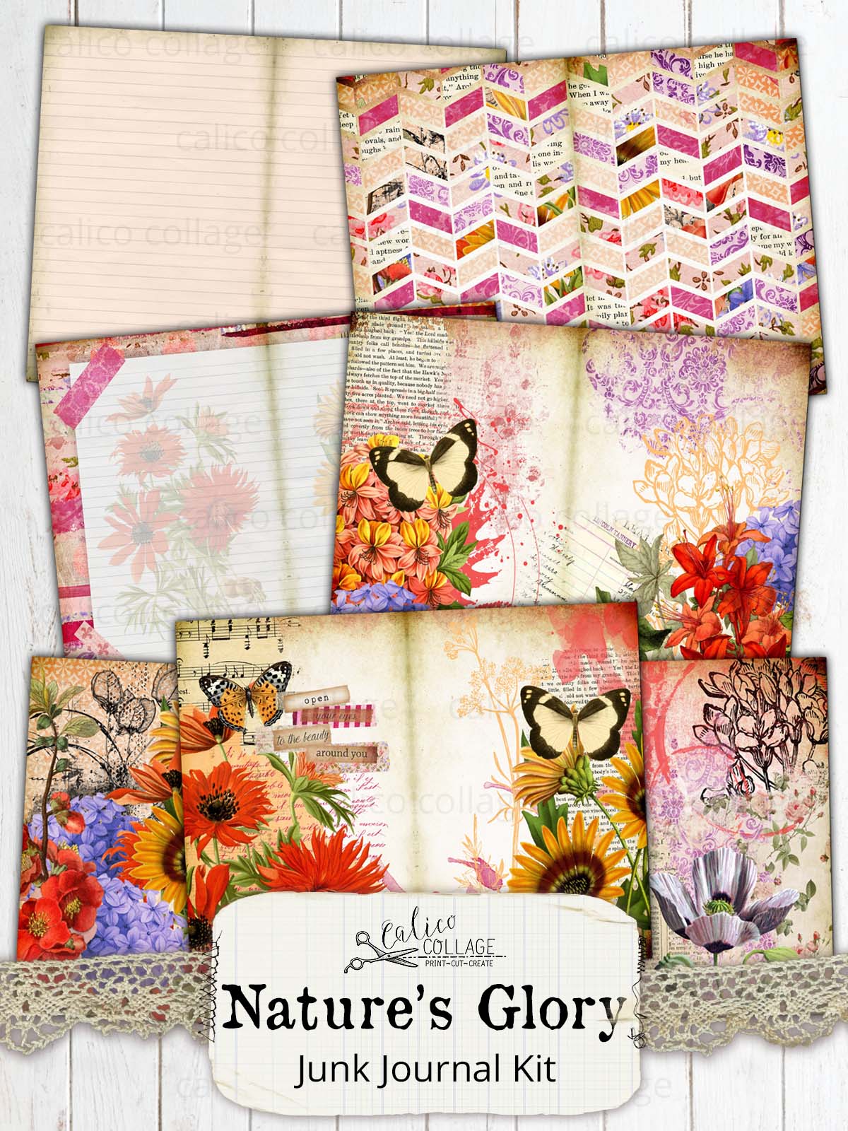 Nature's Glory Printable Junk Journal Kit