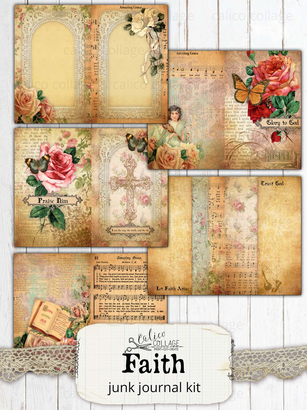 Faith Printable Junk Journal Kit