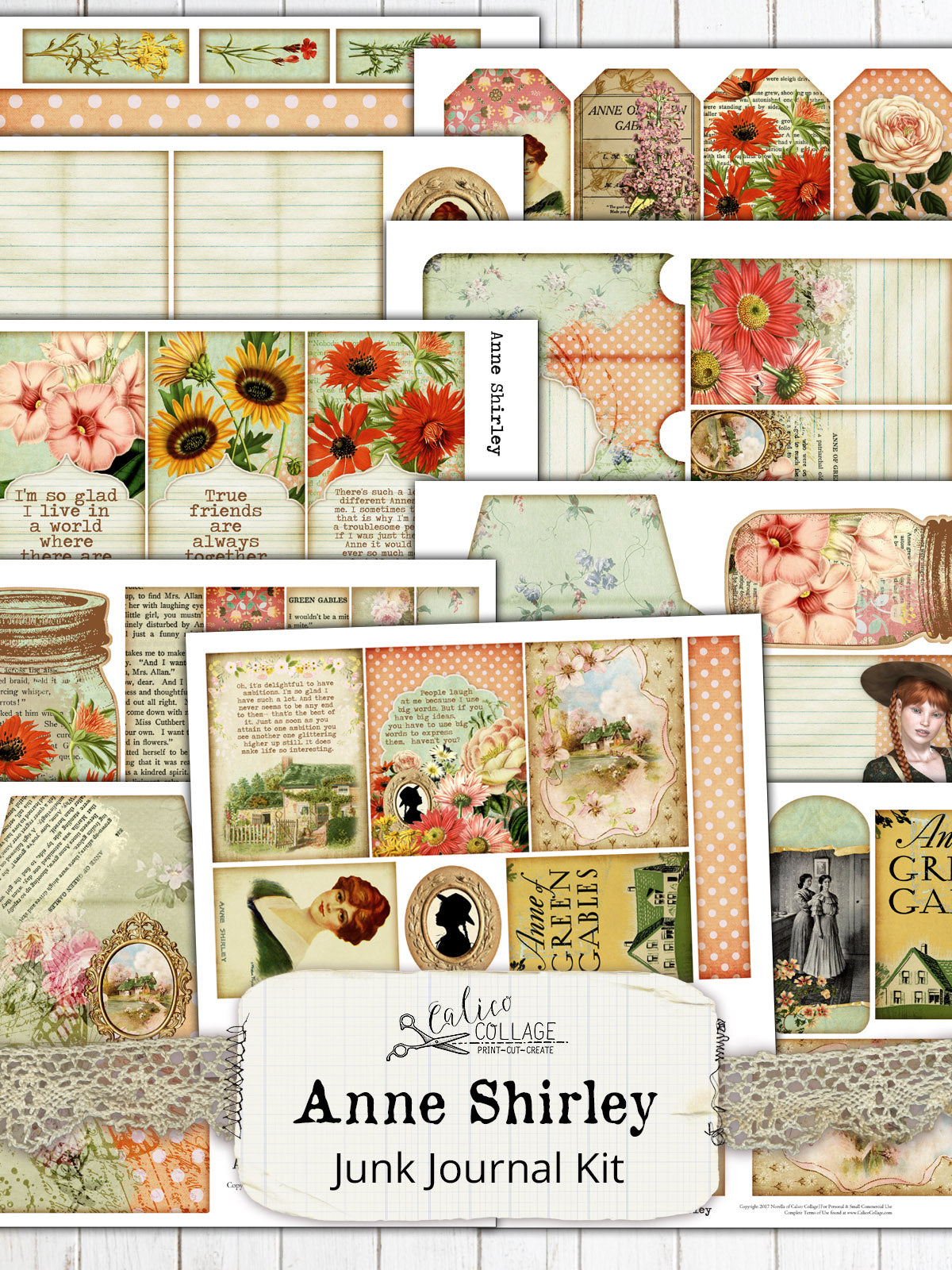 Anne of Green Gables Junk Journal Kit