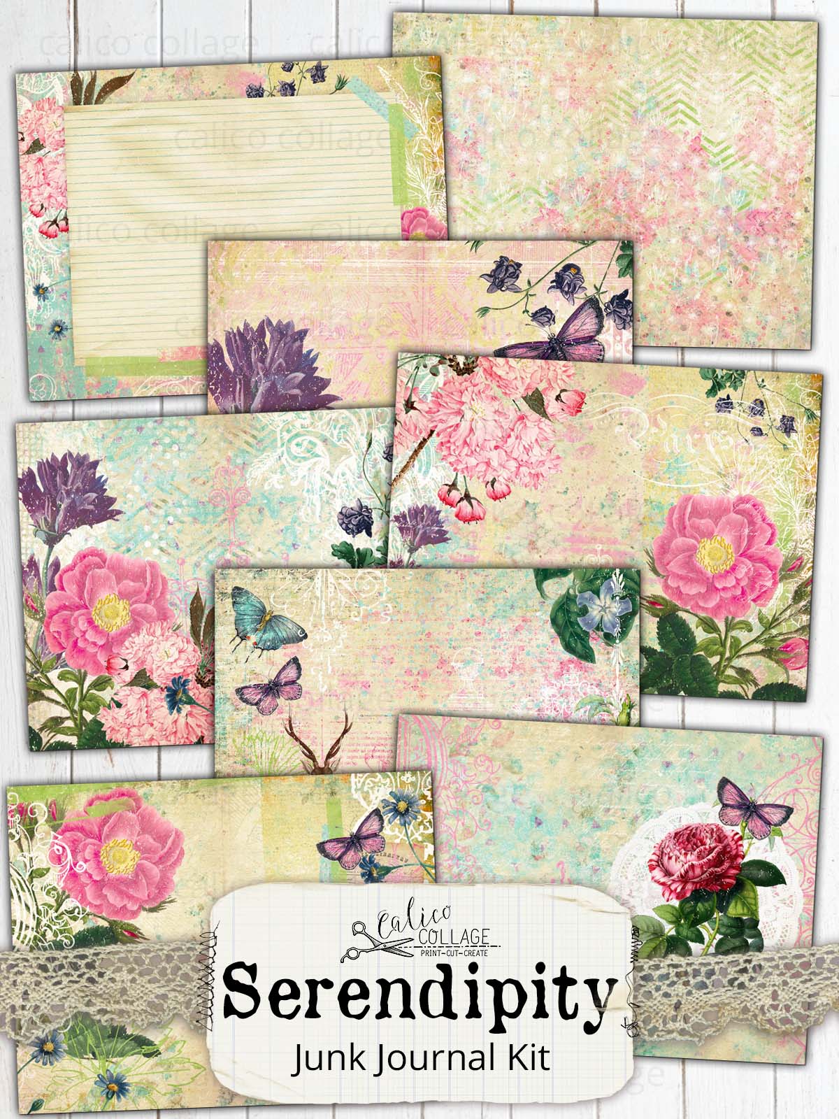 Serendipity Printable Junk Journal Kit