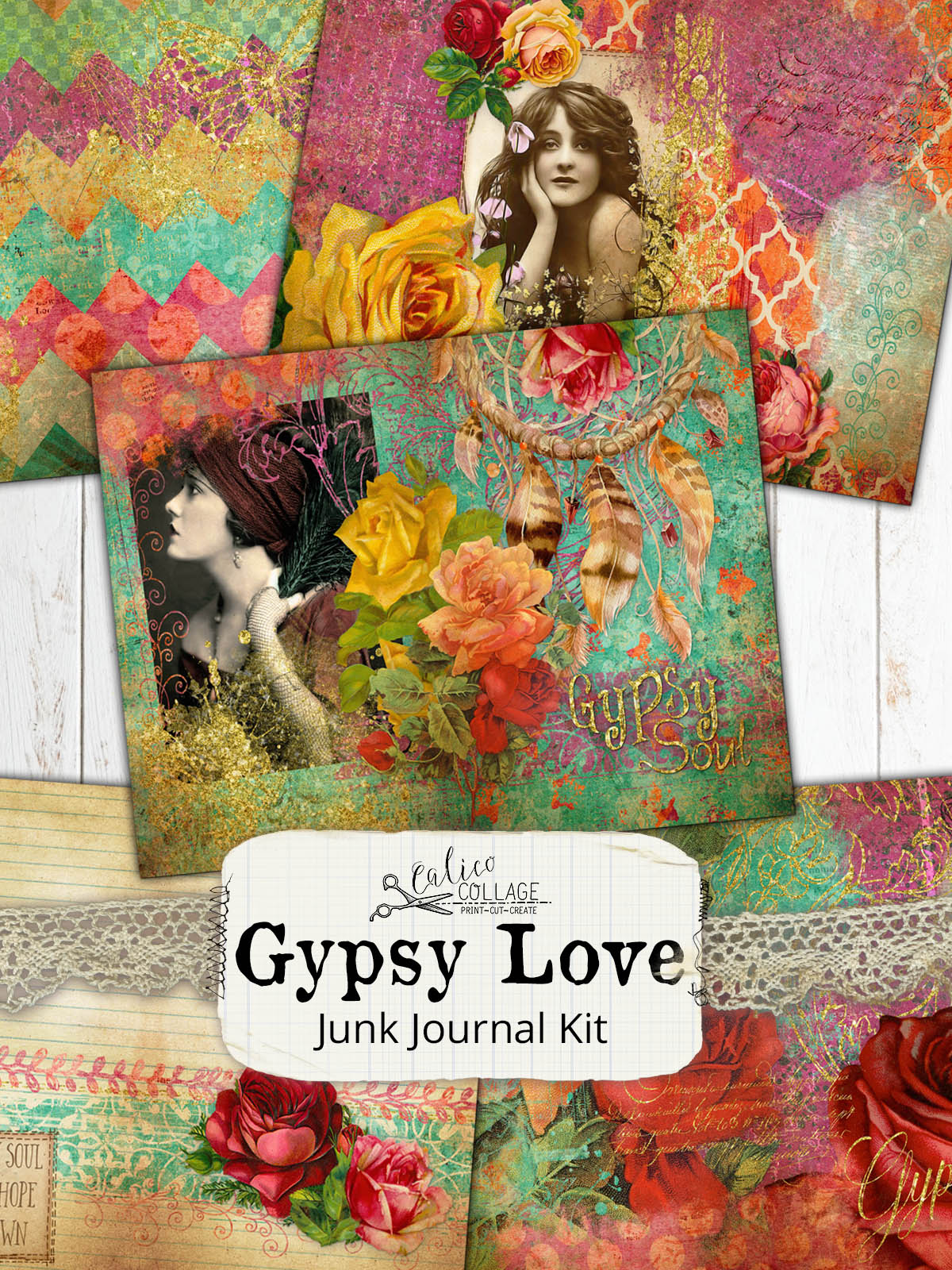 Gypsy Love Printable Junk Journal Kit – CalicoCollage