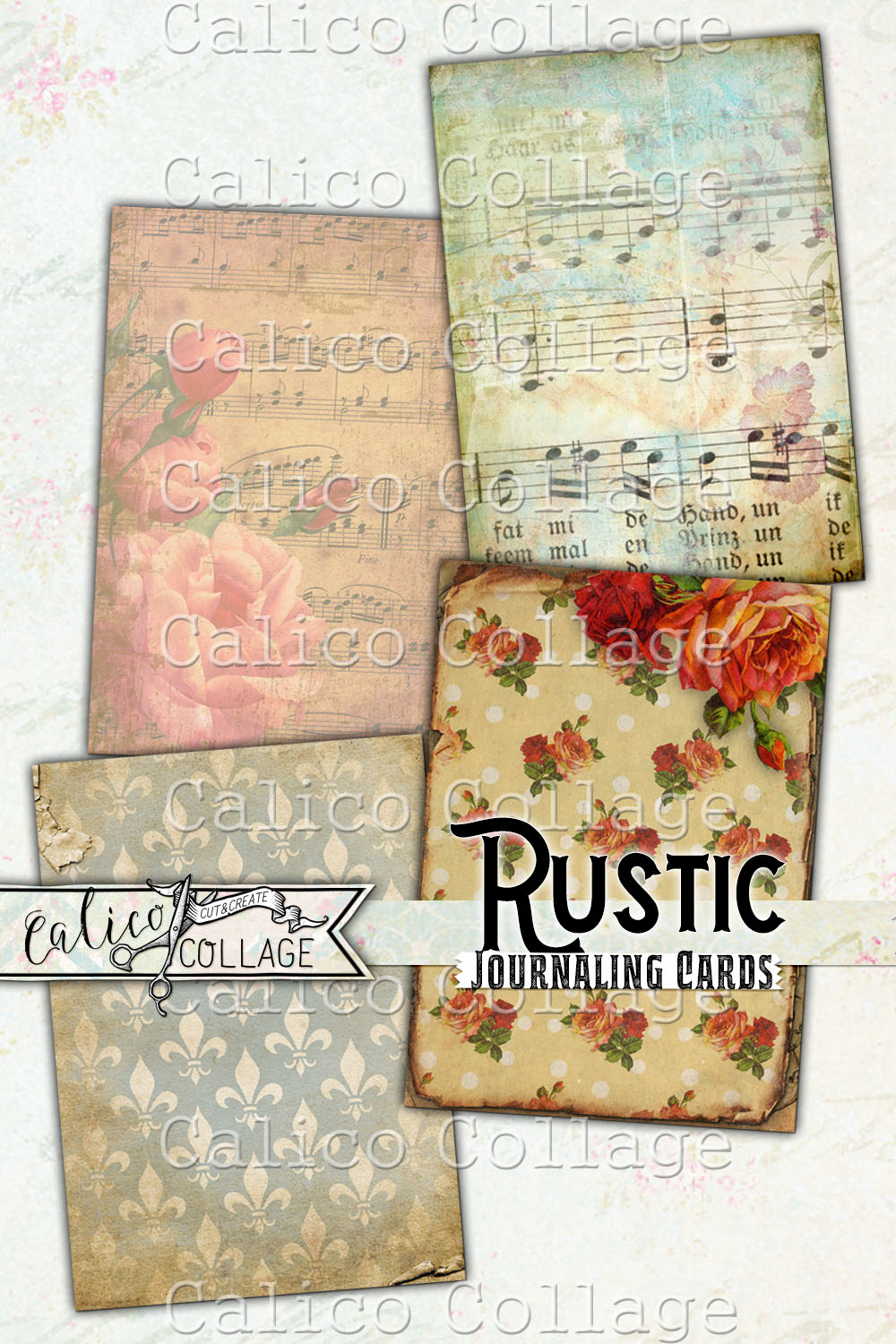 Printable Rustic Journaling Cards