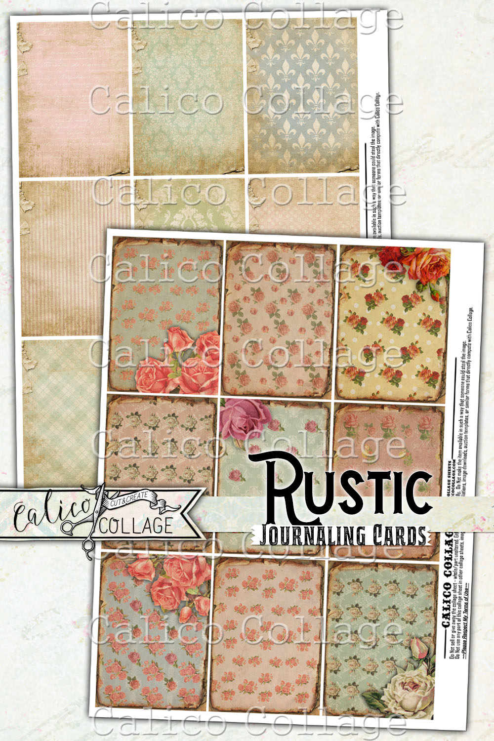 Printable Rustic Journaling Cards