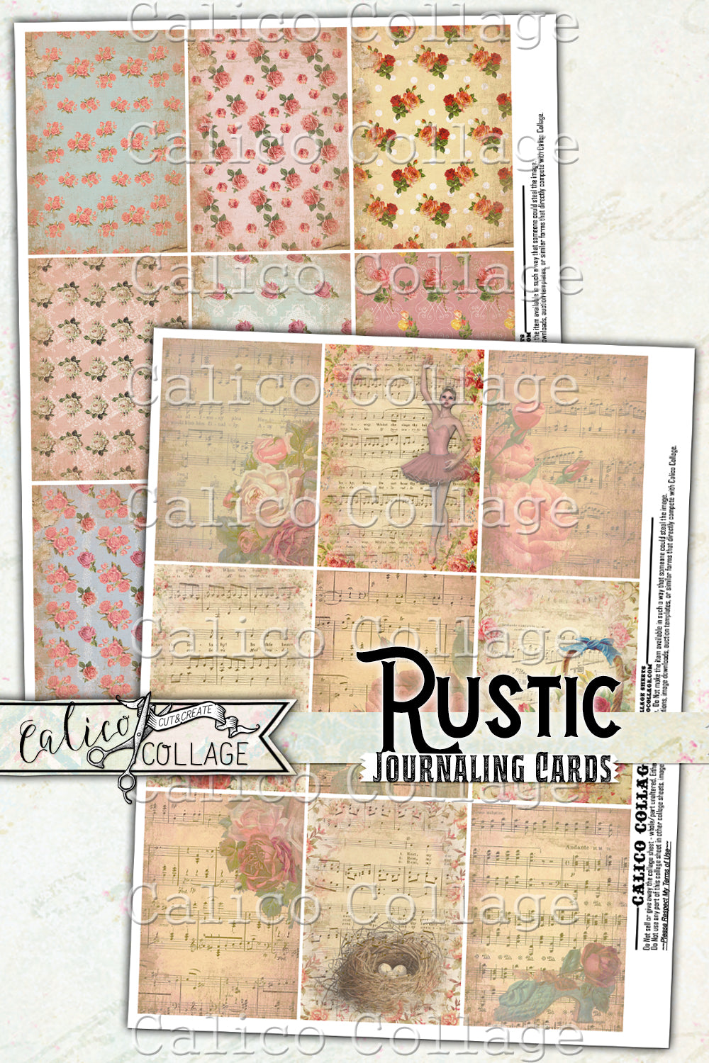 Printable Rustic Journaling Cards