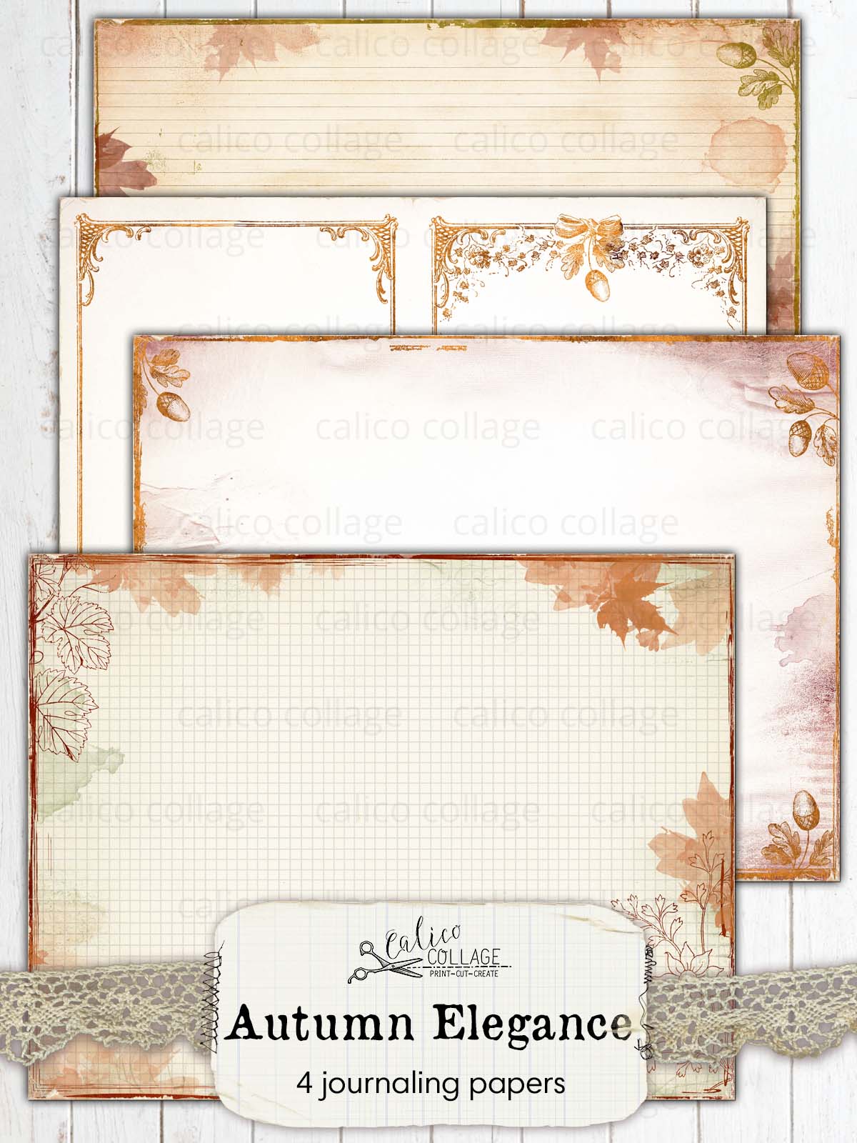 Autumn Junk Journal Printable, Junk Journal Kit