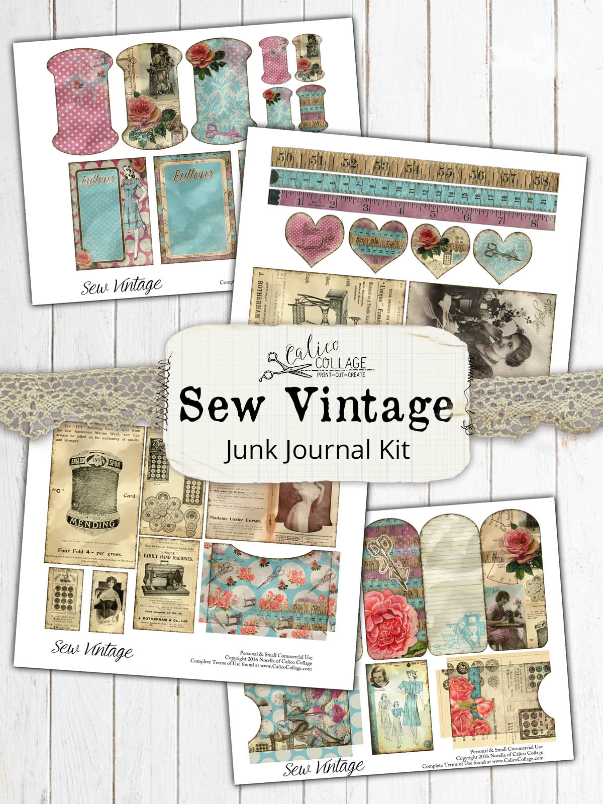 Sew Vintage Junk Journal Kit