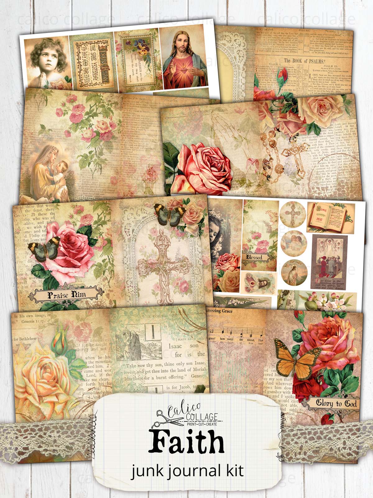 Faith Printable Junk Journal Kit