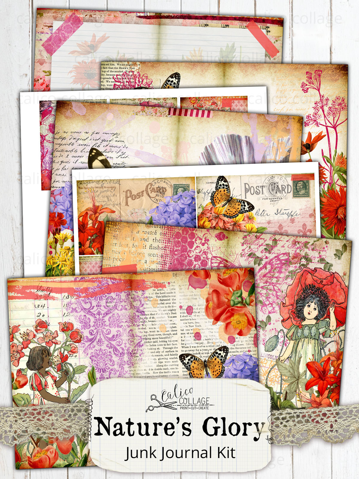 Nature's Glory Printable Junk Journal Kit