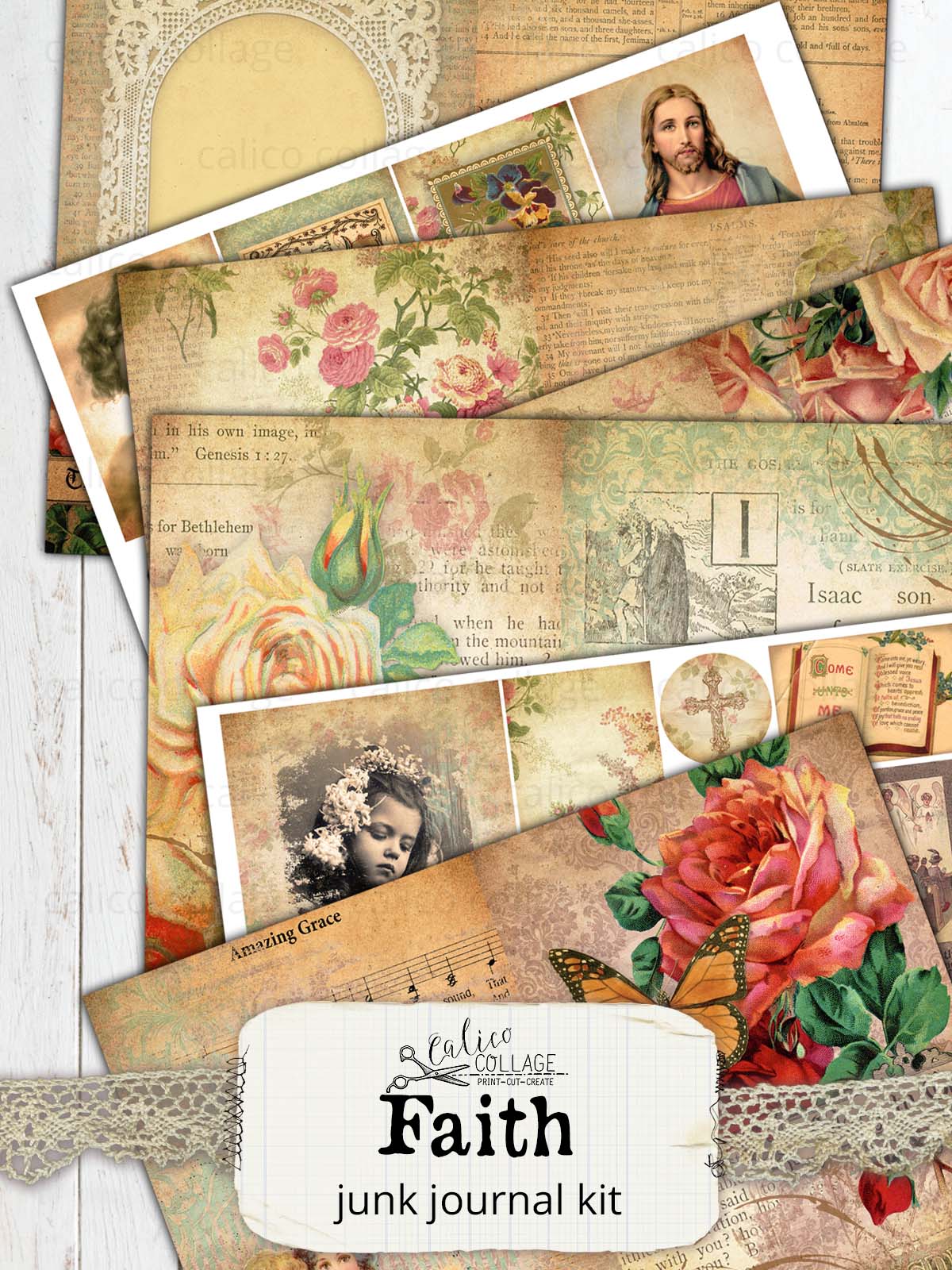 Junk Journal Supplies Vintage Art Craft Embellishments Collage Kits for  Adults