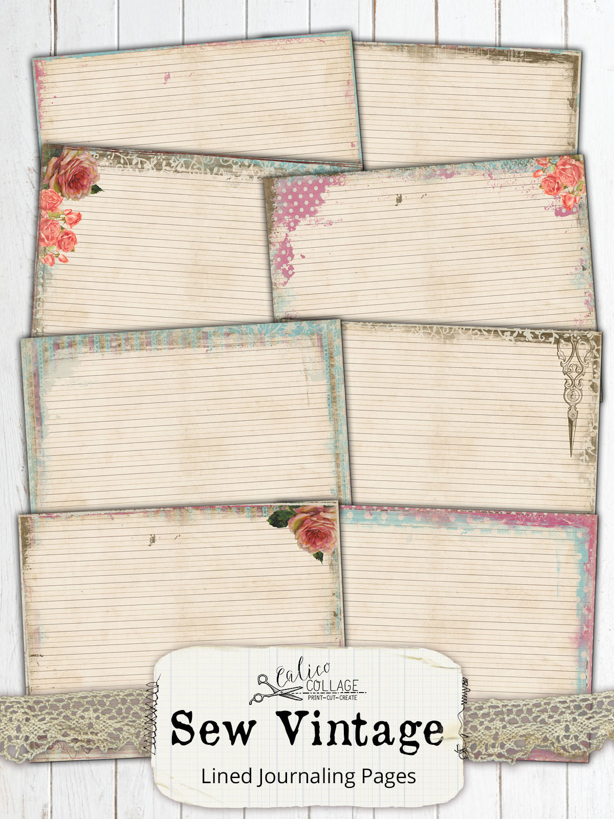 Sew Vintage Junk Journal Papers