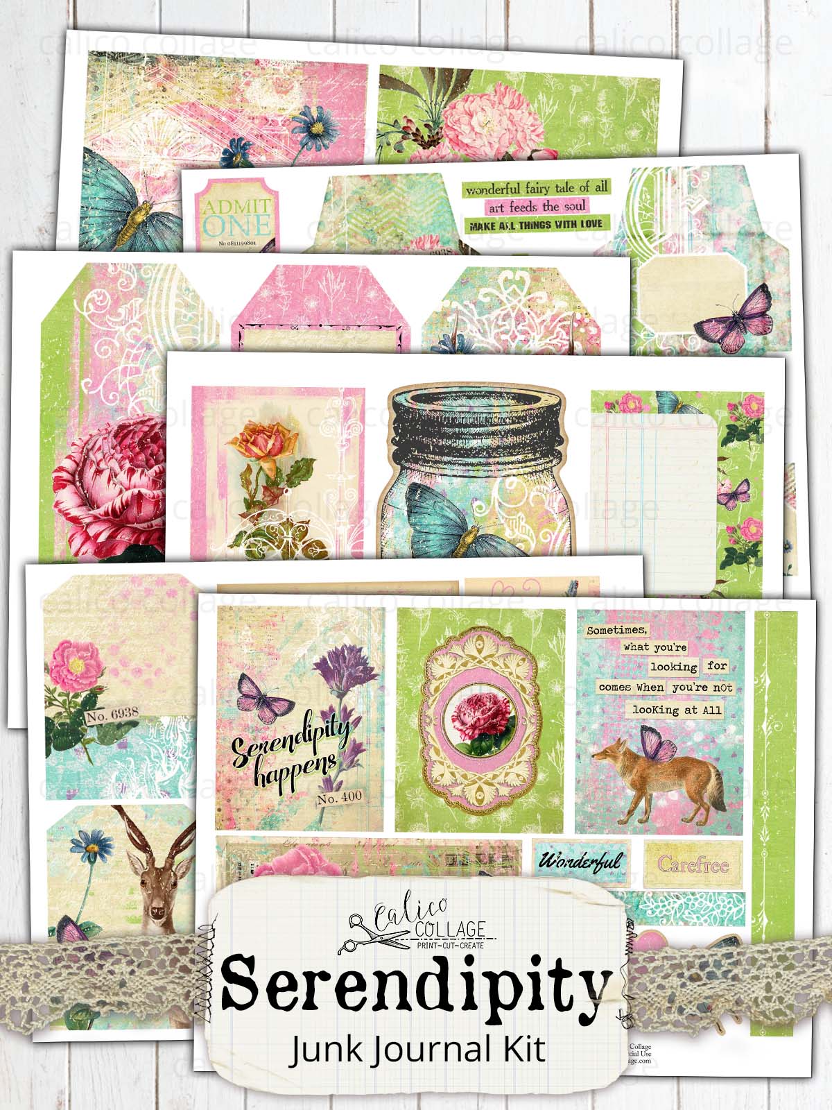 Serendipity Printable Junk Journal Kit