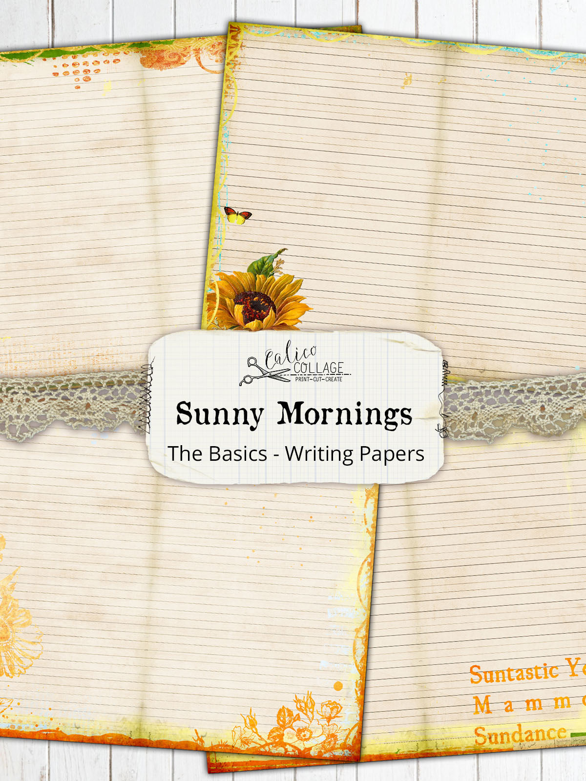 Sunny Mornings Junk Journal Papers