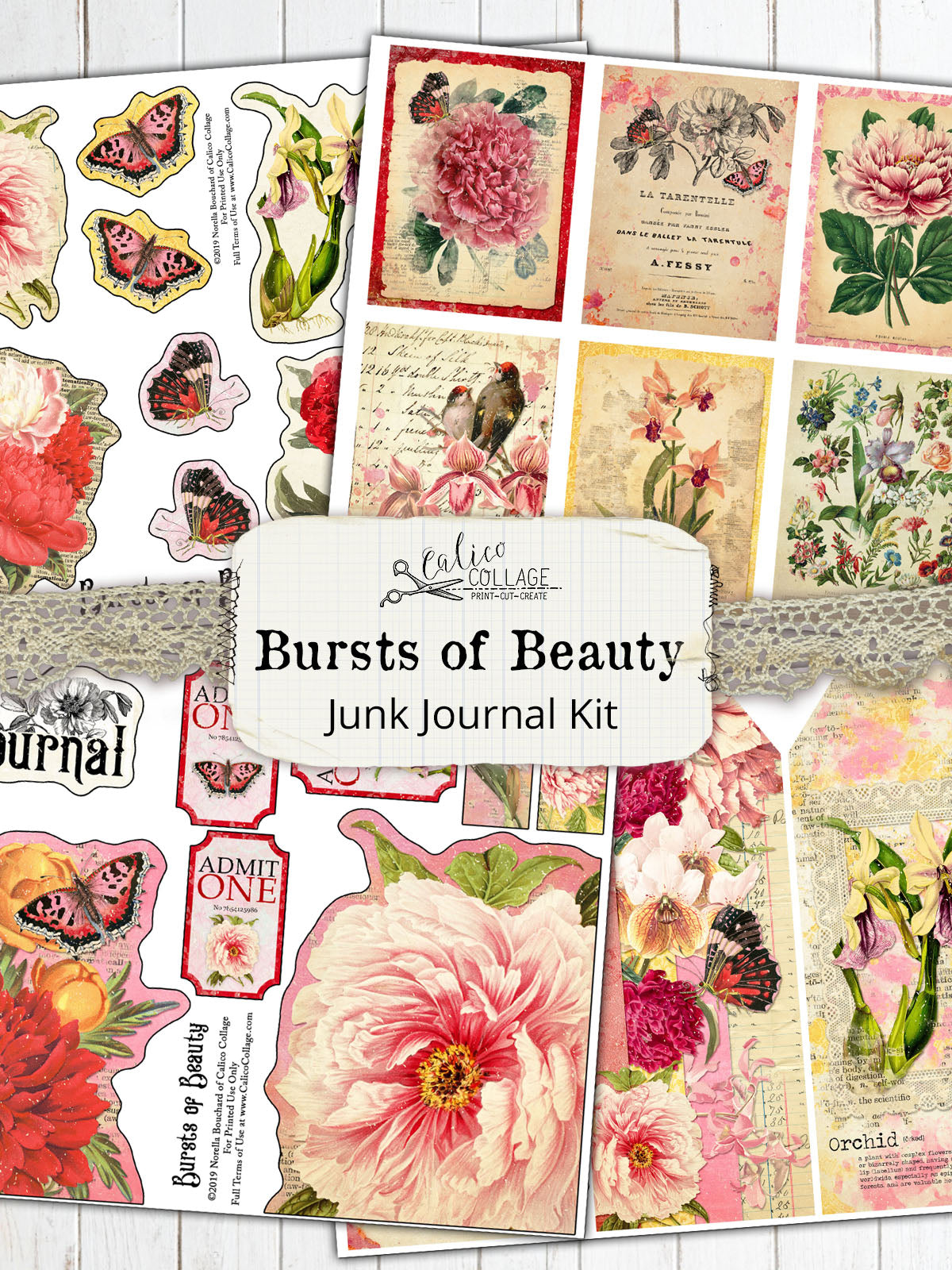 Bursts Of Beauty Printable Junk Journal Kit