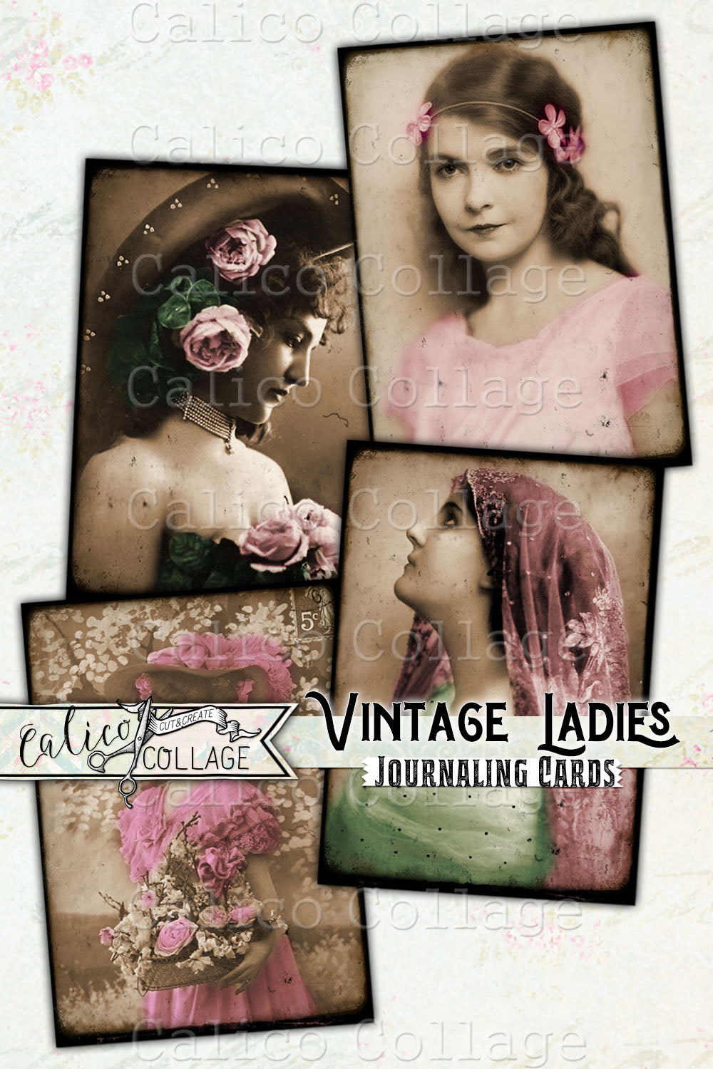 Vintage Ladies Printable Junk Journal Ephemera